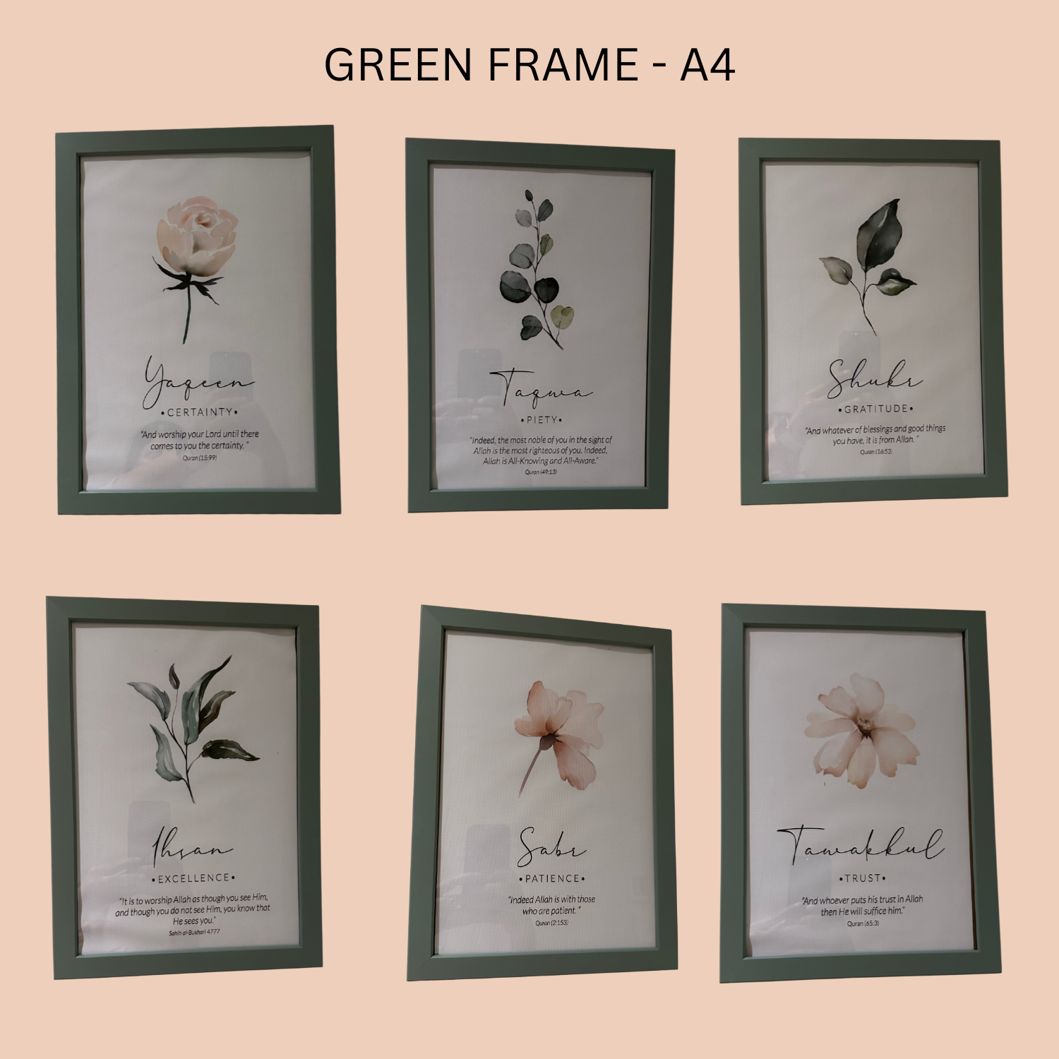 A4 PRINTS GREEN FRAME