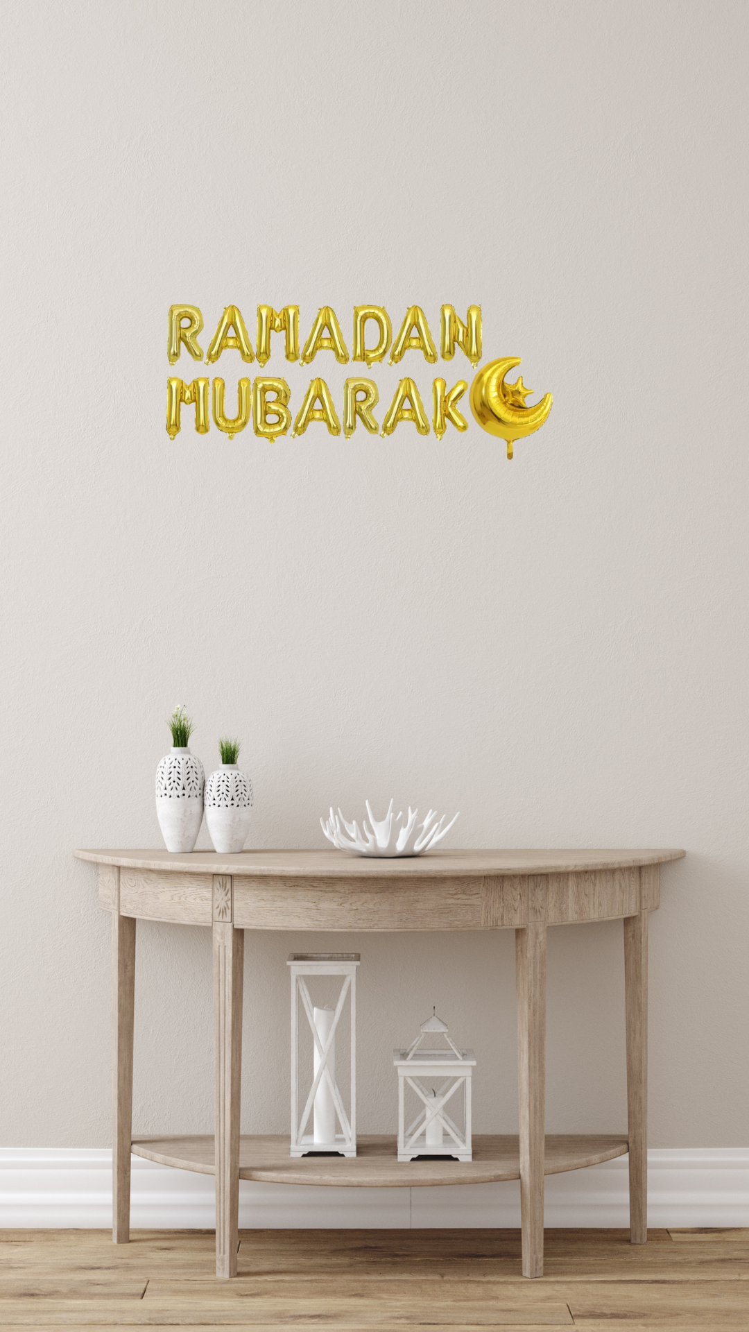 Ramadan Mubarak Gold Foil Balloon Set – Festive Islamic Party Décor