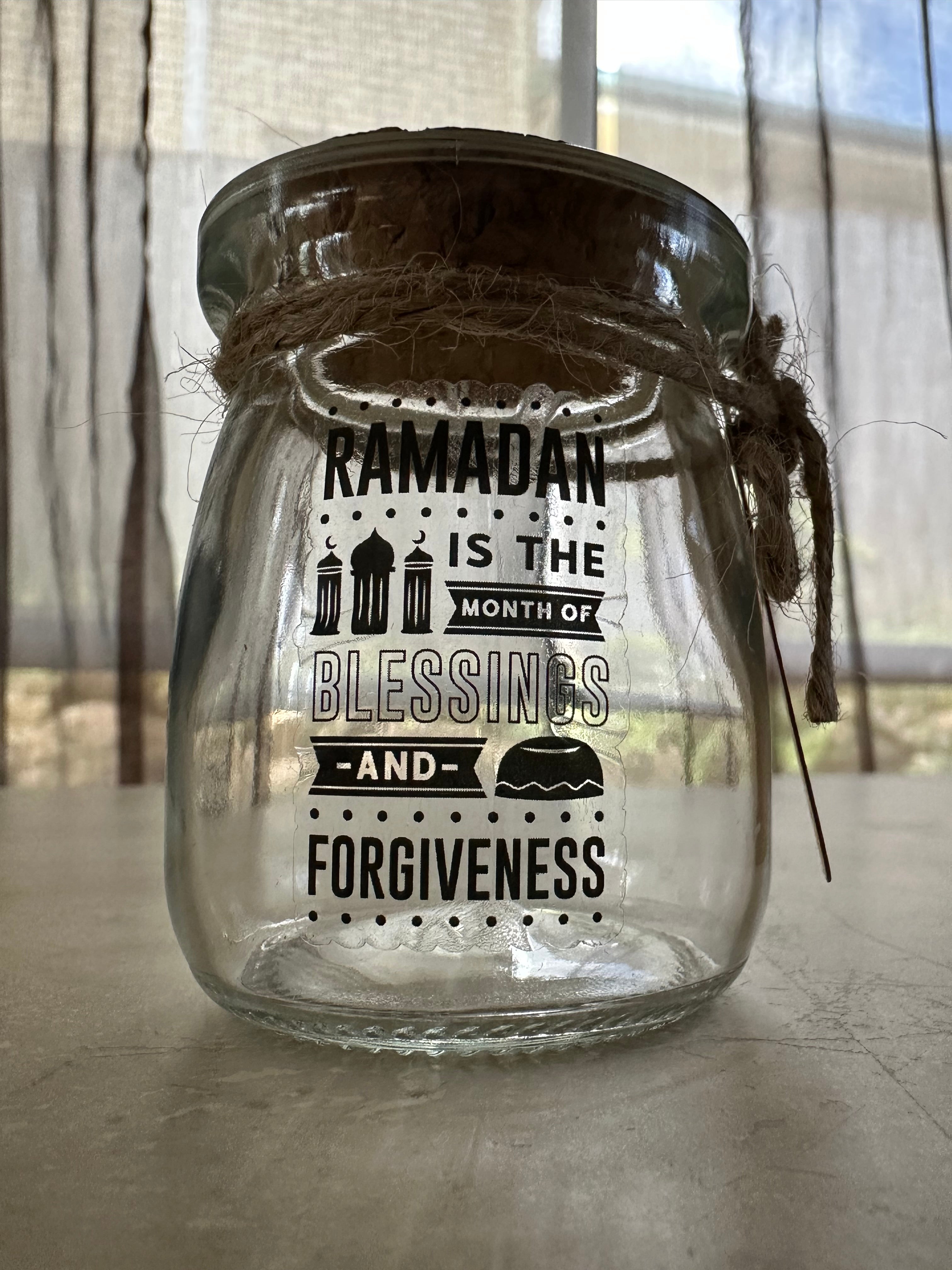 Ramadan Mubarak Glass Gift Jars – Perfect for Dates, Nuts & Chutneys