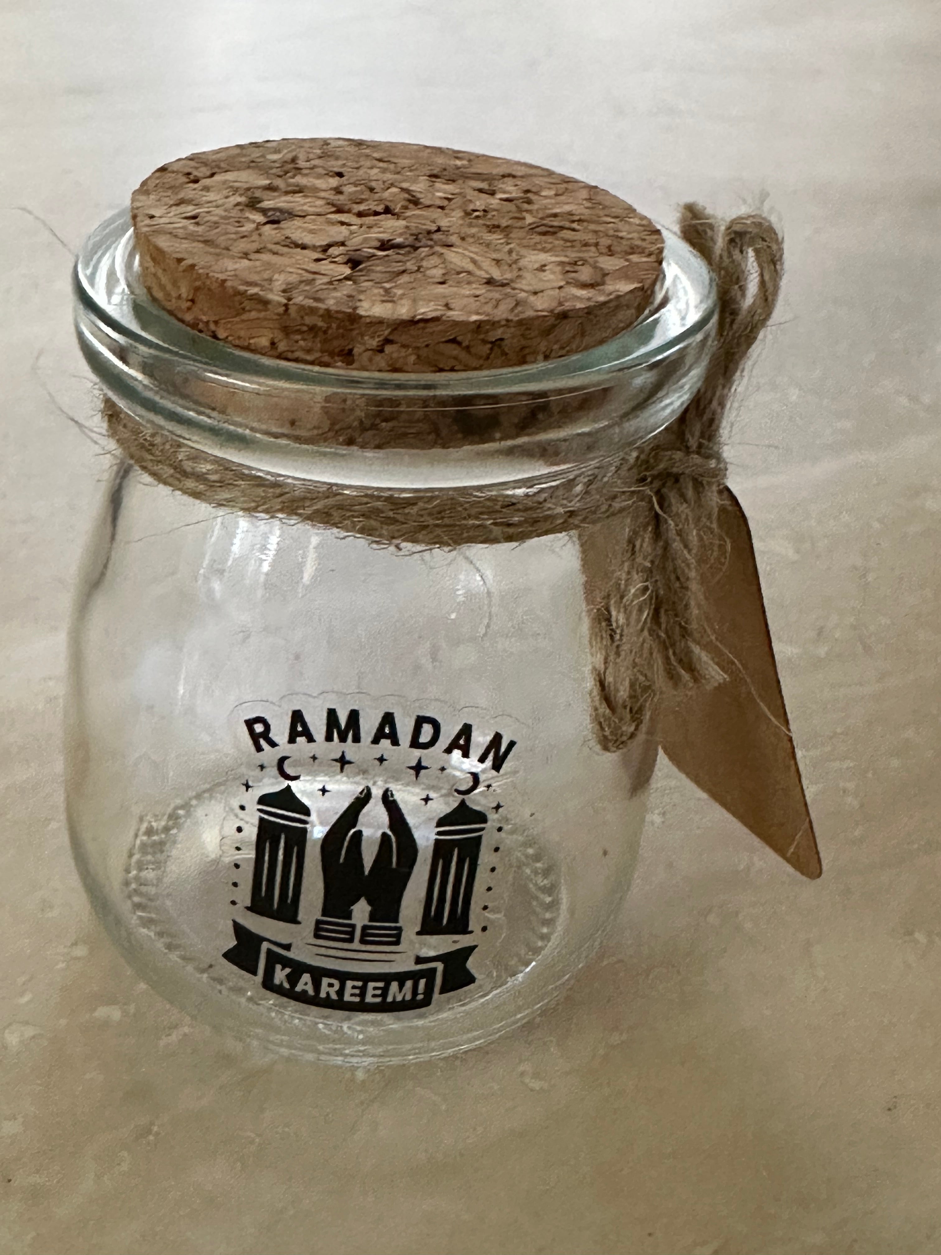 Ramadan Mubarak Glass Gift Jars – Perfect for Dates, Nuts & Chutneys