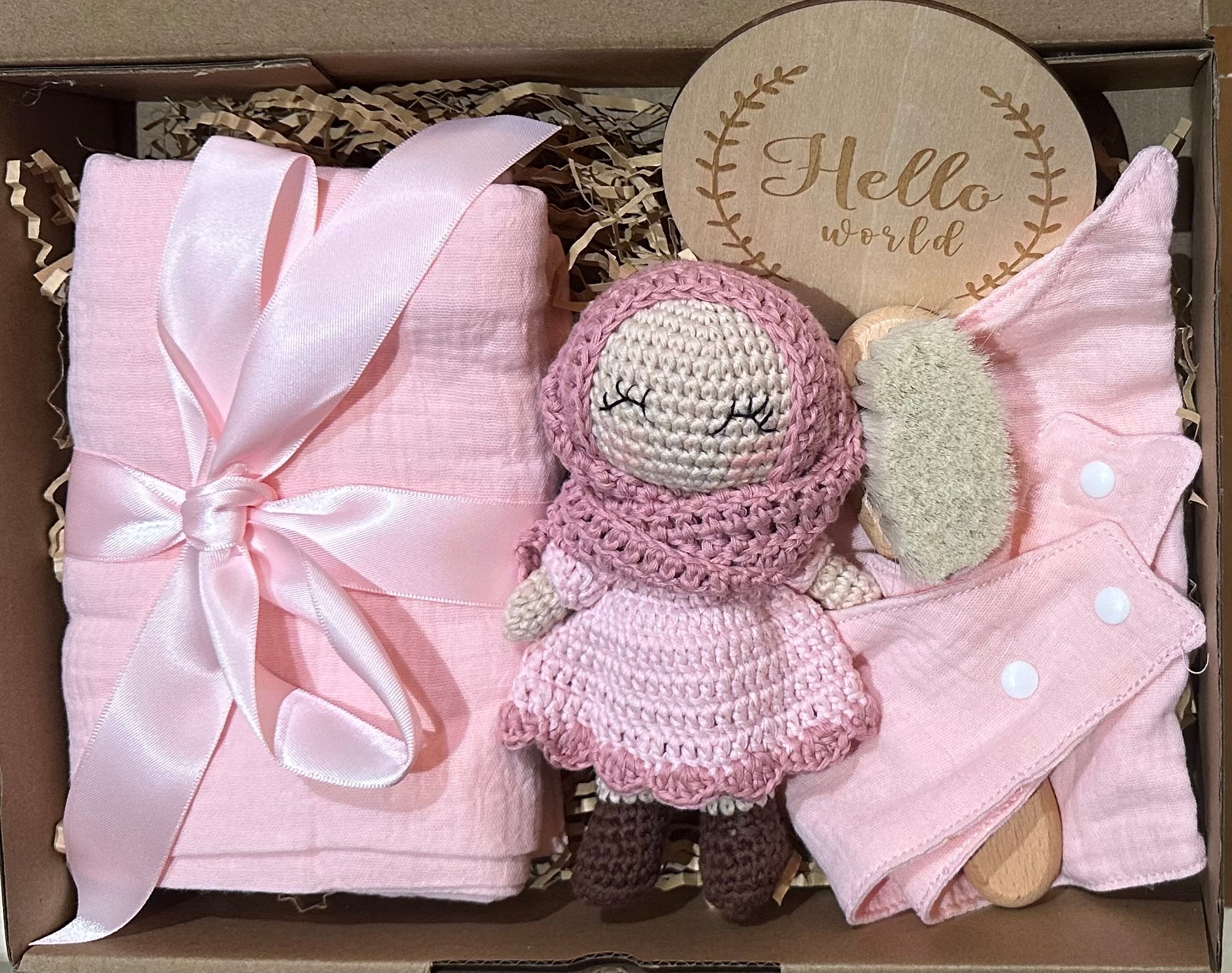 Amigurumi Crochet Muslim Baby Hijab Doll Gift Set