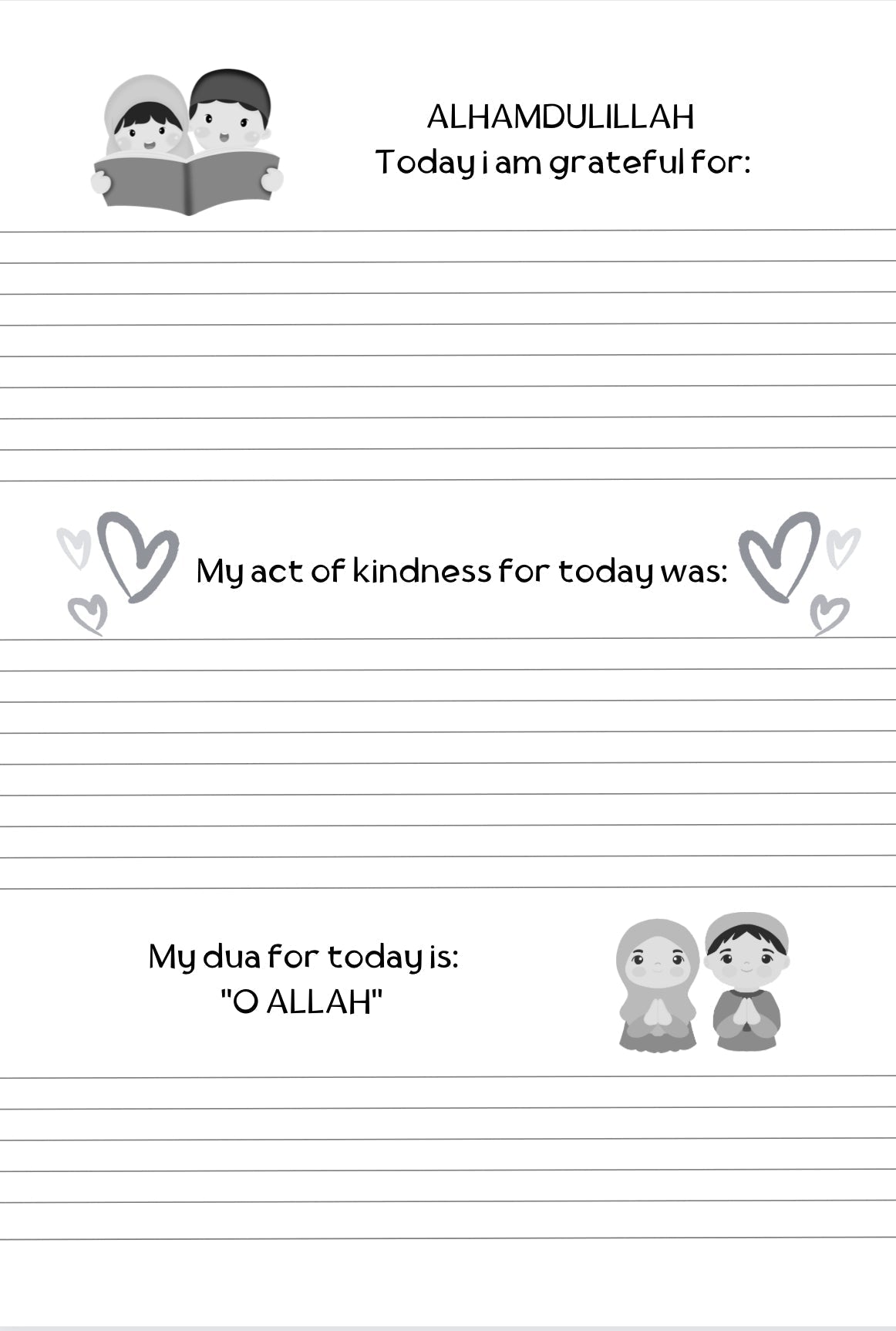 Thank You Allah Journal - B&W