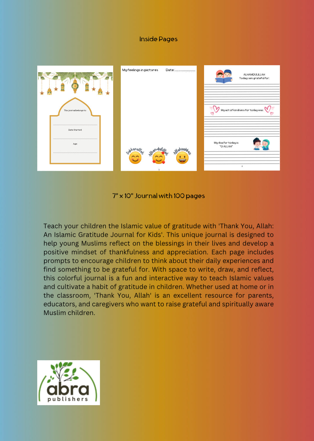 Thank You Allah Journal - COLOUR
