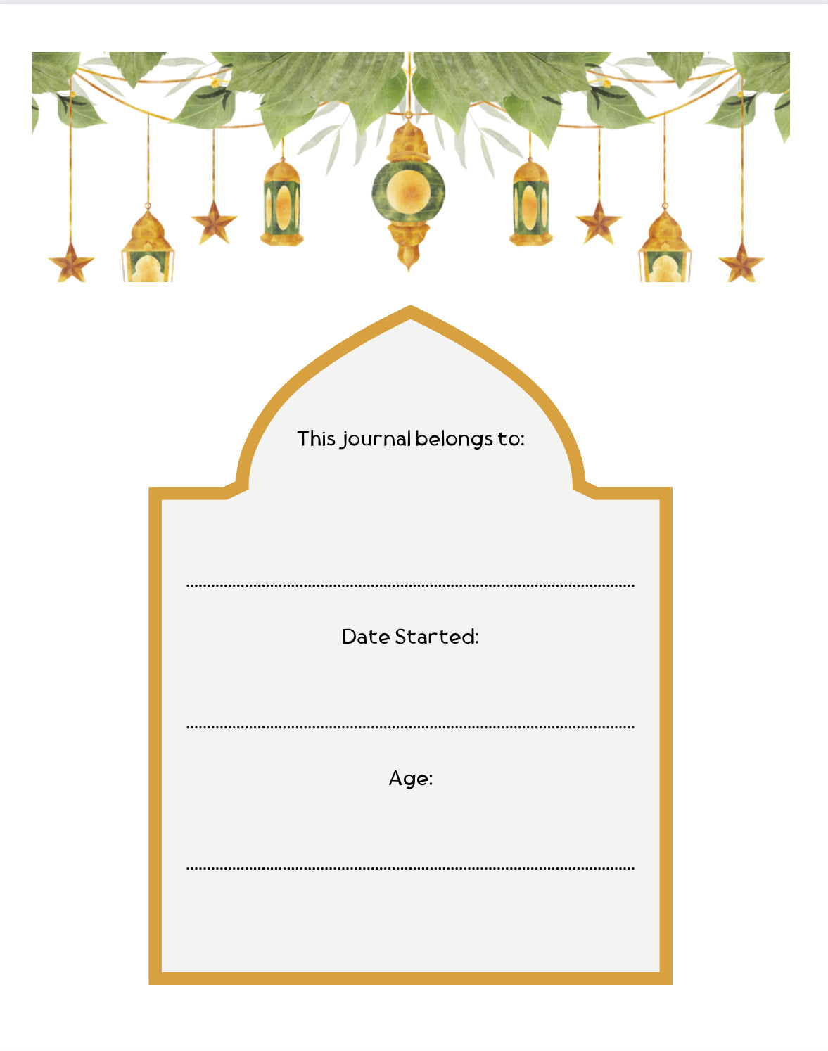 Thank You Allah Journal - COLOUR