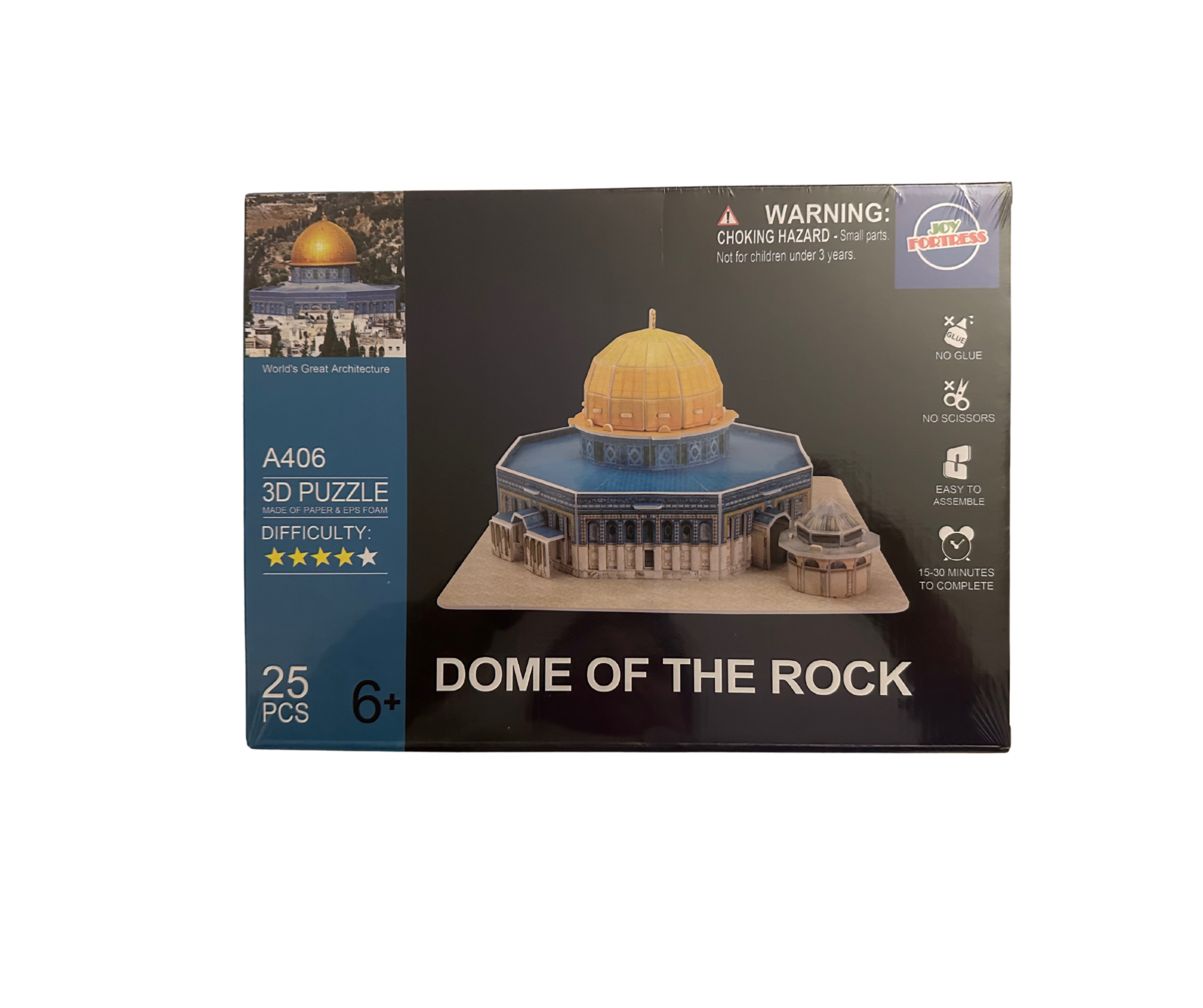 3D Puzzle of the Dome of the Rock | Educational and Decorative Model for Muslim Families