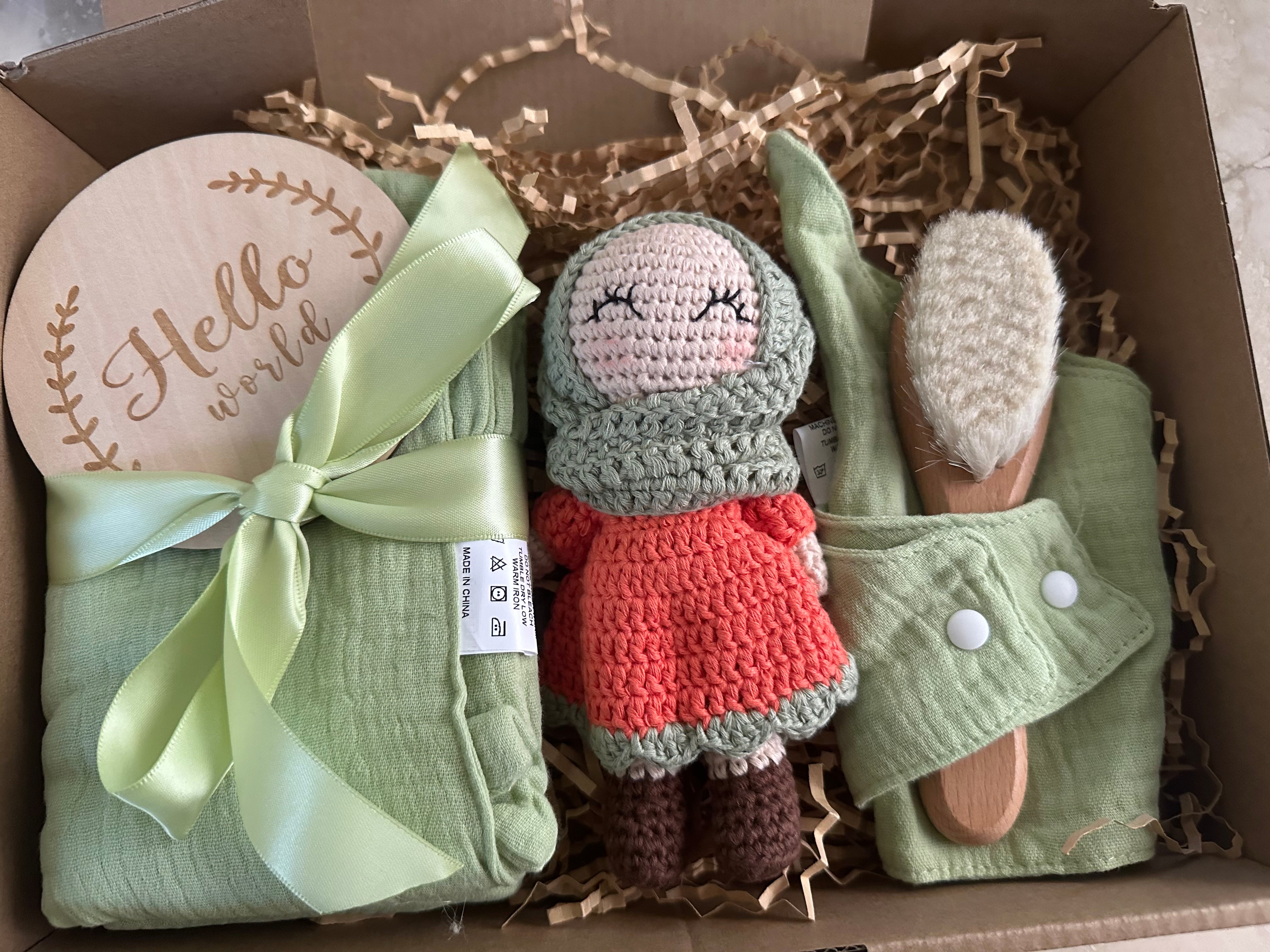 Amigurumi Crochet Muslim Baby Hijab Doll Gift Set